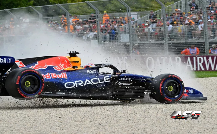 Auto Speed Garage Max Verstappen, Red Bull Racing crash