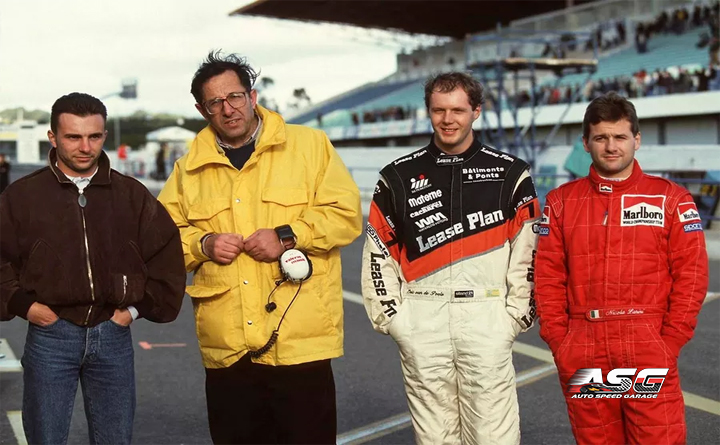 Auto Speed Garage Marco Apicella, Mauro Forghieri, Eric van de Poele, and Nicola Larini